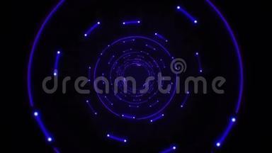 蓝色抽象光圈无缝循环