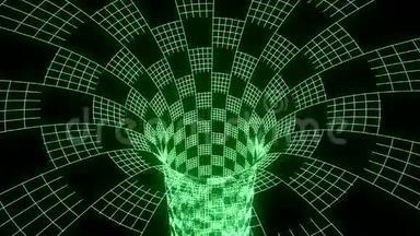 网格虫洞漏斗隧道动画新质量技术酷漂亮股票4k视频片段