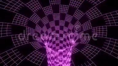 网格虫洞漏斗隧道动画新质量技术酷漂亮股票4k视频片段