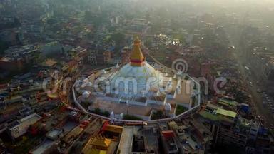 尼泊尔加德满都Stupa Bodhnath-2017年10月26日