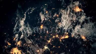 从国际空间站上看到地球。 从太空观测到美丽的地球。 这段视频的元素由美国宇航局提供。
