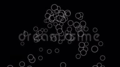 抽象圆泡泡蛋球下落背景，矩阵点背景。