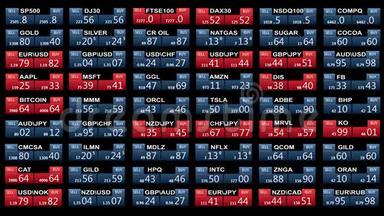 股票市场指数商品勾线板新闻线黑色背景-新优质金融业务动画