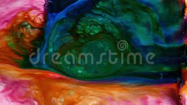 抽象彩色涂料油墨液体爆炸扩散迷幻爆炸运动