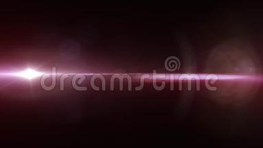 水平移动粉色灯光光学镜头耀斑闪亮动画艺术背景动画新品质自然