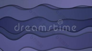 蓝色和紫色抽象企业波浪视频动画