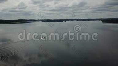 立陶宛国家水资源保护区空中无人机顶景4KU HD视频