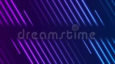 蓝紫霓虹灯激光线视频动画