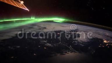从国际空间站上看到地球。 这段视频的元素由美国宇航局提供。