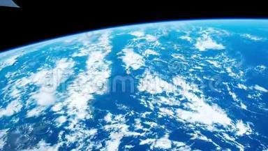 从国际空间站上看到地球。 夜间对行星地球的空间探索。 这段<strong>视频</strong>的元<strong>素</strong>由美国宇航局提供。