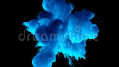 蓝色燃烧，彩色烟<strong>雾</strong>，粉末，爆炸，液体，墨水，微粒，阿尔法<strong>哑光</strong>