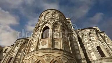 意大利南部西西里岛蒙雷莱的大教堂是<strong>罗马天主教</strong>堂
