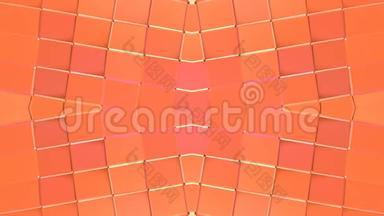 抽象简单的三维背景，橙色<strong>渐变</strong>色，低多边形风格，作为现代<strong>几何</strong>背景或数学背景