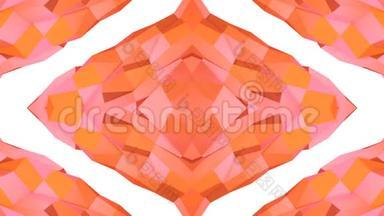 抽象简单的三维背景，橙色渐变色，<strong>低多边形风</strong>格，作为现代几何背景或数学背景