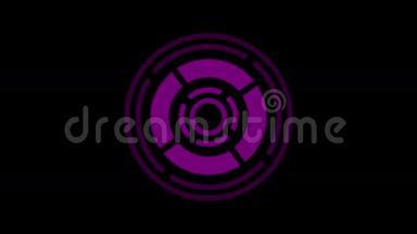 <strong>加</strong>载屏幕圆形，紫色黑色背景-30fps循环<strong>视频</strong>纹理，无缝动画元素