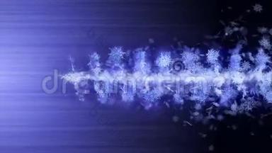 新宁<strong>冬天</strong>象征着美丽的雪花。 旋转雪的漩涡。 冬季模式。 美丽的雪花飞舞。 循环<strong>动画</strong>。