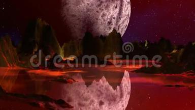 <strong>红色星球</strong>和巨大的月亮