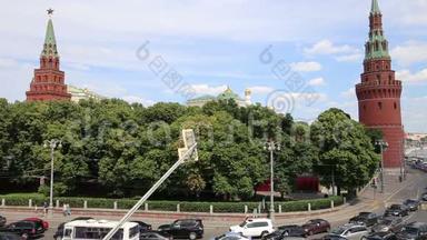 莫斯科克里姆林宫在阳光明媚的夏日，俄罗斯