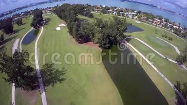空中视频迈阿密海滩高尔夫球场