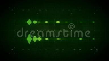 音频波形立体绿色
