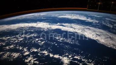 从国际空间站上看到地球。 从<strong>太空</strong>观测到美丽的地球。 美国宇航局从<strong>太空</strong>发射地球