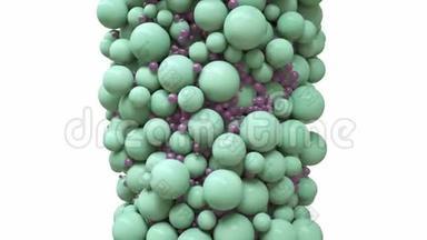 彩色抽象混沌结构球背景，<strong>药学</strong>与医学概念，三维渲染