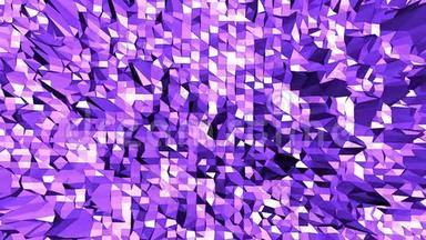 紫罗兰抽象低聚波面作为抽象环境。 紫罗兰抽象几何振动环境