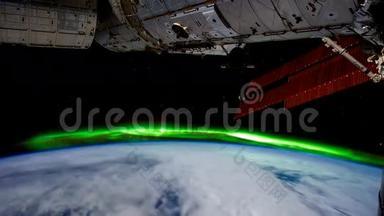 从国际空间站晚上看到地球。 这段<strong>视频</strong>的元<strong>素</strong>由美国宇航局提供。