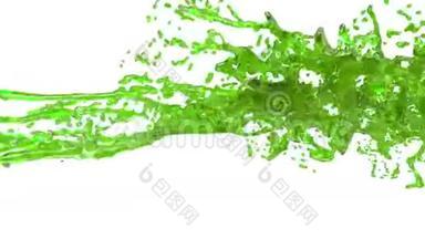 很大的裂痕。 绿色液体