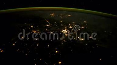 从国际空间站上看到的地球。 这段视频的元素由美国宇航局提供。