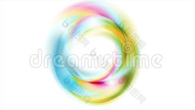 彩色闪亮的抽象圆圈视频动画
