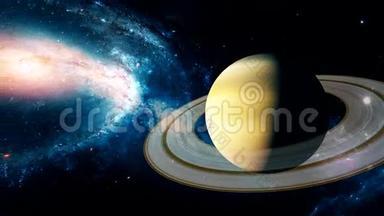 来自深空的真实美丽的土星