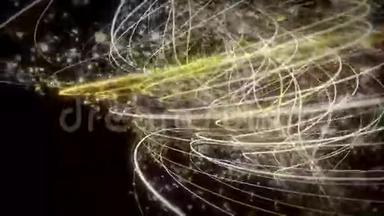 粒子条纹物体慢运动的奇妙动画，4096x2304环4K