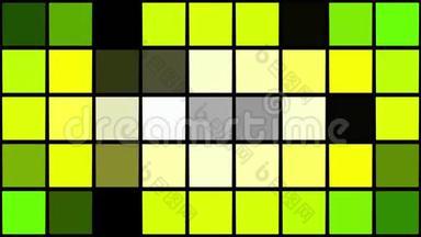 绿色和白色的抽象闪烁方块
