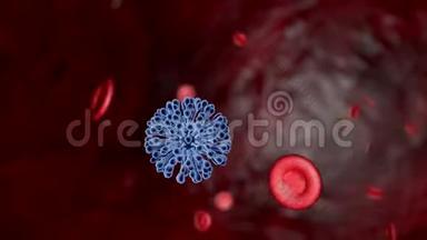 3D视频中冠状病毒在受感染血液中的程式化表现。 <strong>目前</strong>和<strong>目前</strong>病毒传播的危险