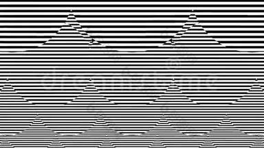 黑白条纹。 计算机生成的抽象背景，三维渲染