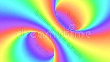 光谱迷幻的光学错觉.. 抽象彩虹催眠背景..