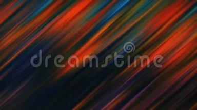 无缝环线抽象背景彩色几何梯度条纹线技术运动。 明亮的橙色和深蓝色对角线
