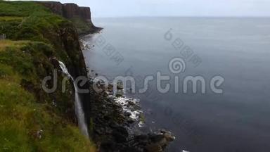 4K超高清瀑布入海，苏格兰斯凯岛