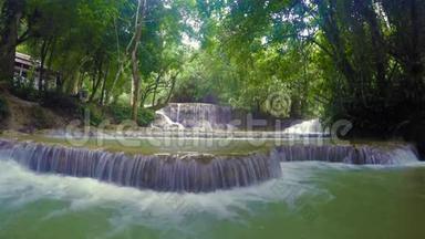 老挝匡思瀑布的瀑布