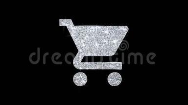 购买购物车手推车图标闪烁环闪烁粒子。