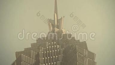 <strong>雾霾</strong>污染严重，上海环丘摩<strong>天</strong>大楼，城市商务大厦。