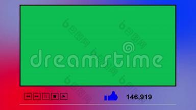 绿色屏幕视频播放器，像数到一百万