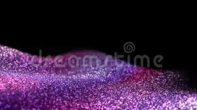 紫罗兰粉红闪亮移动闪光背景抽象无缝V J环粒子阿尔法哑光