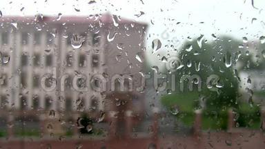 <strong>雨天</strong>，窗户上的雨滴，<strong>雨天</strong>，雨背景
