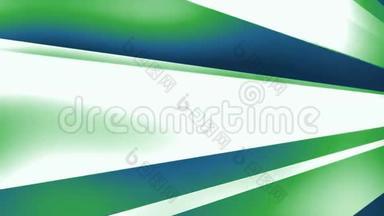 Dyn条纹蓝绿色/4k60fps动态三维形状视频背景循环