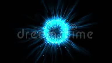 蓝色耀斑球光纤激光飞行<strong>粒子能量</strong>技术背景。