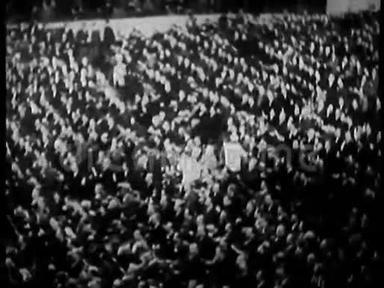 20世纪30年代麦迪逊广场花园的高视角观众