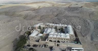以色列Judean沙漠的Nabi Musa遗址和清真寺。 先知摩西之墓