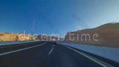 <strong>穿越</strong>Jebel Hafeet公路的曲线公路，<strong>穿越时间</strong>过度，Al Ain，阿拉伯联合酋长国